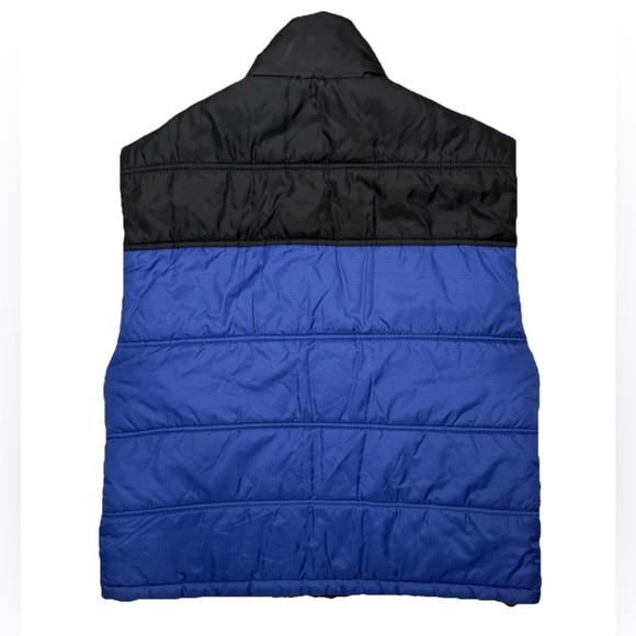 Vintage Starter Puffer Vest Mens XL Full Zip Blue Black Reversible Zip Pockets - Picture 3 of 7
